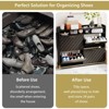 Freestanding Shoe Cabinet with 4 Flip Drawers & 2 Open Shelves, 8-Tier Narrow Hidden Shoe Rack for Heels, Wooden Shoes Rack for Entryway, Hallway - 2 of 4