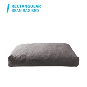 Mjkone Bean Bag Chairs for Adults, 2 in 1 Bean Bag Chairs, Convertible Bean Bag with Filler for Gaming Large Foam,Light Gray - 1 of 4