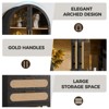 ChicFurnit Decorative Storage Cabinet Arched Bookcase with Doors and Drawers for Living Room or Office, Black and Brown, 15.7"*72.8"*35" - 4 of 4