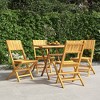 vidaXL Folding Garden Chairs 4 pcs 47x61x90 cm Solid Wood Teak - 2 of 4