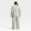 Women's Gingerbread Striped Flannel Long Sleeve Shirt and Pants Holiday Matching Family Pajama Set - Wondershop™ Cream - 2 of 4