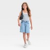 Girls' Mid-Rise Baggy Bermuda Denim Shorts - art class™ - 3 of 4