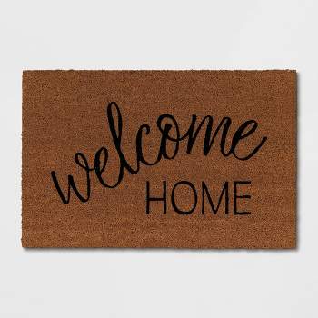 1'6"x2'6" 'Welcome Home' Coir Doormat Black - Threshold™