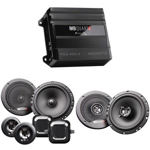 MB Quart FA2-400.4 FORMULA 400 Watt 4-Channel Amplifier with Discus DS2-216 6.5 Inch Component Speakers and DK2-116 6.5 Inch Coax Speakers - 1 of 4