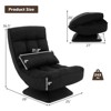 Costway 360° Swivel Floor Chair 5-Level Adjustable Lazy Chair w/ Massage Pillow Grey\Black\Brown - 4 of 4