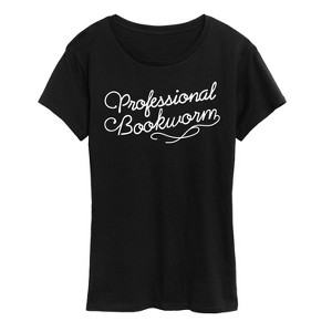 Women's - Instant Message - Professional Bookworm Short Sleeve Graphic T-Shirt - 1 of 4