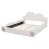 NicBex Queen Size Velvet Upholstered Bed Frame with Cloud-Shaped Headboard,Platform Bed Frame with Rounded Footboard and Pocket,Easy Assembly - 4 of 4