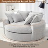 Whisen 59.8" Round Chaise Sofa Loaf Sofa Boneless Round Couch, Full-Compressed Sofa Bed with 8 Throw Pillows - 3 of 4