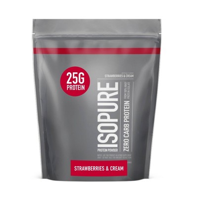 Isopure Zero Carb Protein Powder - Strawberry & Cream - 1lb