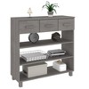 vidaXL Console Table HAMAR Light Gray 35.4 in.x13.8 in.x35.4 in. Solid Wood Pine - 4 of 4