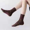 Anna-Kaci Women's 3-Pack Leopard Print Ankle Socks with Soft Knit Fabric and Allover Animal Pattern - 3 of 4
