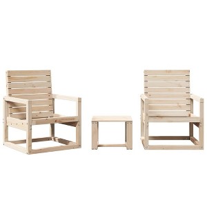 vidaXL Garden Lounge Set Pine Wood Solid Pine Wood Medium - 1 of 4