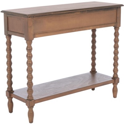 Athena Farmhouse 40" Brown Wood Console Table with Storage