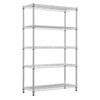 SEVOBAL Utility Storage Shelves 5 Tier Metal Rack with Adjustable Shelves for Home Kitchen Office or Garage, Chrome, 47.2"*17.7"*72.3" - 2 of 4