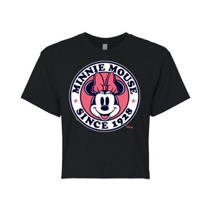 Women's - Disney - Minnie Mouse Cropped Graphic T-Shirt - 1 of 4