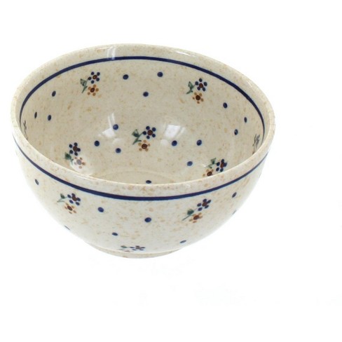 Blue Rose Polish Pottery  Country Meadow Small Mixing Bowl