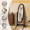 Dolonm Queen Anne Style 16 in. W x 59.25 in. H Floor Mirror Standing Mirror Tilting Oval Wood Full Length Mirror - 3 of 4