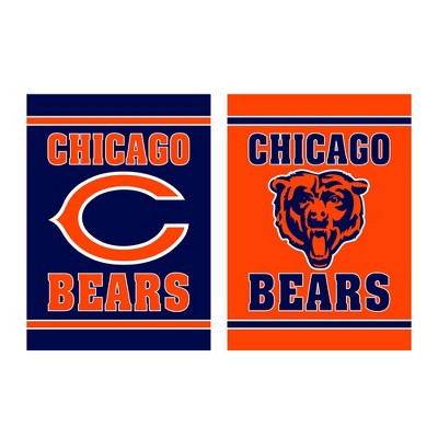 Evergreen Garden Flag Embossed Suede, Chicago Bears Double Sided Indoor Outdoor Decor 18" x 12.5"
