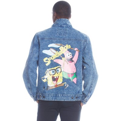 Members Only Mens SpongeBob Denim Jacket