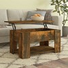 vidaXL Coffee Table Smoked Oak 31.1"x19.3"x16.1" Engineered Wood - 2 of 4