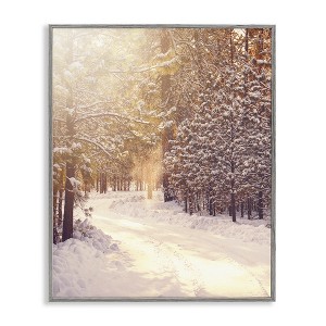 Stupell Industries Snowy Winter Path Framed Giclee Art - 1 of 4