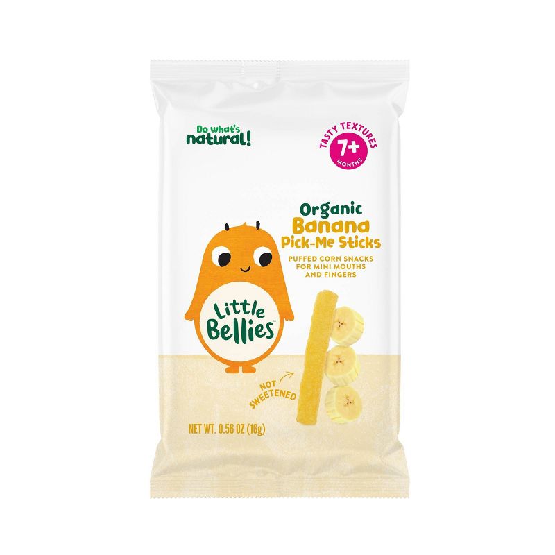 Little Bellies Organic Banana Pick-Me Sticks Baby Snacks - 0.56oz, 1 of 7