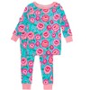 RuffleButts Toddler Girls Viscose from Bamboo Ruffle Long Sleeve Pajama Set, Signature Rear Ruffles - 2 of 4