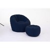 Lyngins Teddy Fabric Bean Bag Chairs for Kids and Adults,Comfy Lazy Chairs with Memory Foam and Footstool for Living Room - 4 of 4