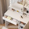 CAVINAS Vanity Desk with Mirror Vanity with Full Body Mirror Cabinet, Built-in Socket for Apartment, Bedroom - 4 of 4