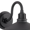 Franklin Iron Works Arnett Farmhouse Rustic Wall Light Sconce Black Metal Hardwire 12" Fixture Gooseneck Arm for Bedroom Bathroom Vanity Reading House - 3 of 4