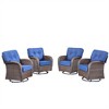 Gymojoy 4 Pieces Swivel Chair with Soft Cushion - 3 of 4