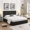 Upholstered Full Size Platform Bed With Underneath Storage Bed For Girls Boys Bedroom Linen Corner Storage Platform Bed - 2 of 4