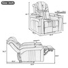 Power Recliner with Power Adjustable Headrest, Charging Device, USB Port, Storage Arms, Cup Holder and Swivel Tray, 4W-ModernLuxe - 3 of 4