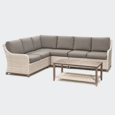 Hampton 5pc Sectional Set - Gray - Leisure Made