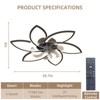 31" LED Luxury Ceiling Fan Light with Remote and APP Control 6 Speed Modern Ceiling Fan Low Profile Ceiling Fan Flush Mount Ceiling Fans for Bedroom - 4 of 4