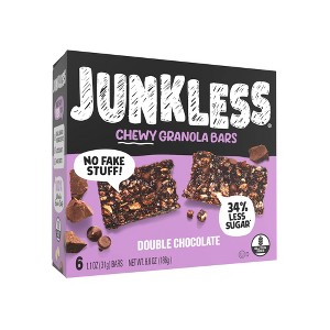 JUNKLESS Double Chocolate Chewy Granola Bars - 6.6oz/6ct - 1 of 4