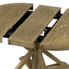 LOVMOR Retro Round Extendable Dining Table with 12" Leaf Wood Kitchen Tables, Adjustable length 42" to 54, for Kitchen, Restaurant, Natural Wood Wash - 3 of 4
