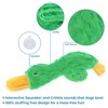 Bellura Pet - Duck Stuffed Toy with Squeaker - Green - 3 of 4