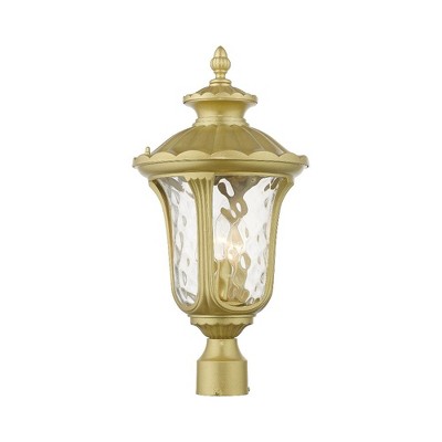 Livex Lighting Oxford 3 - Light Post Light in  Soft Gold