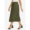 Jessica London Women's Plus Size Chino Faux Wrap Skirt - 4 of 4