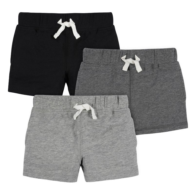 Gerber Baby and Toddler Boys' Pull-On Knit Shorts- 3-Pack, 1 of 10