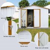 Janey Metal Outdoor Storage Box, Patio Storage Shed with 2 Lockable Doors and Foundation Base, Outdoor Furniture - Maison Boucle - 4 of 4