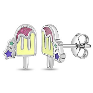 Girls' Ice Cream & Stars Standard Sterling Silver Earrings - In Season Jewelry - 1 of 4