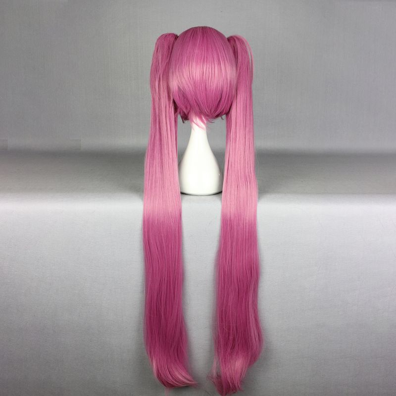 Unique Bargains Women's Wigs 43" Pink Gradient with Wig Cap, 4 of 7