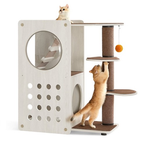 Feandrea Clickat Collection Cat Tree, Quick Assembly, Replaceable Parts.  Thick Scratching Post, Cat Cave, 3 Perches, Soft Ladde : Target