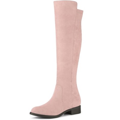 Allegra K Women's Halloween Side Zipper Chunky Heels Knee High Boots