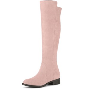Allegra K Women's Halloween Side Zipper Chunky Heels Knee High Boots - 1 of 4