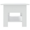 vidaXL Coffee Table White Engineered Wood Storage Coffee Table - 3 of 4