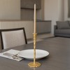 Metal Taper Candle Holder for Home Decor - Elegant Candlestick Holder for Shelf Decor, Mantel Styling, or Table Centerpieces - 11", Gold & Metallic - 3 of 4