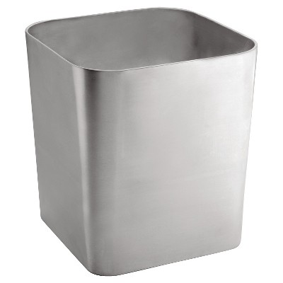 Gia Stainless Steel Wastebasket Brushed - iDESIGN
